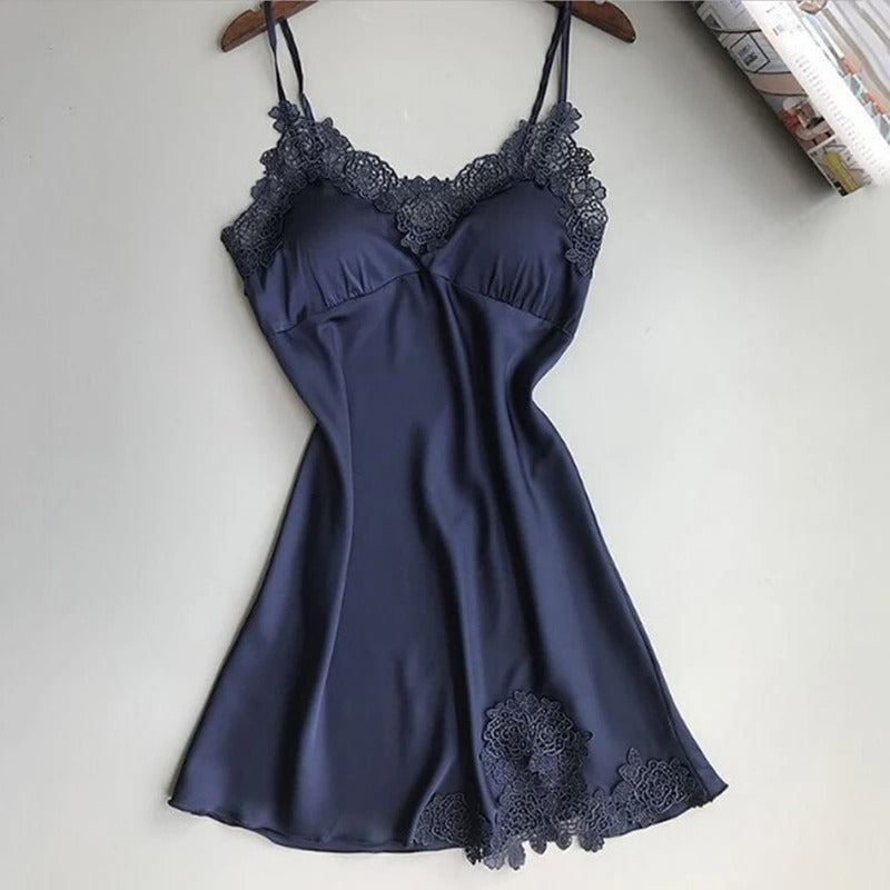 Sexy Satin Halter Nightgown - Spring & Summer Strappy Pajamas