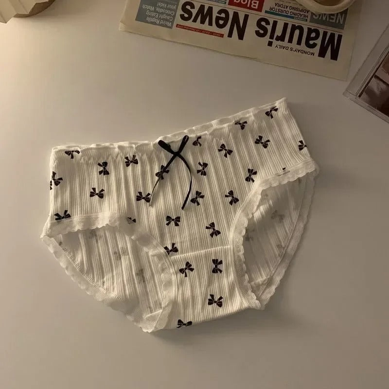 Cute Lolita Bow Cotton Briefs – Antibacterial & Comfortable