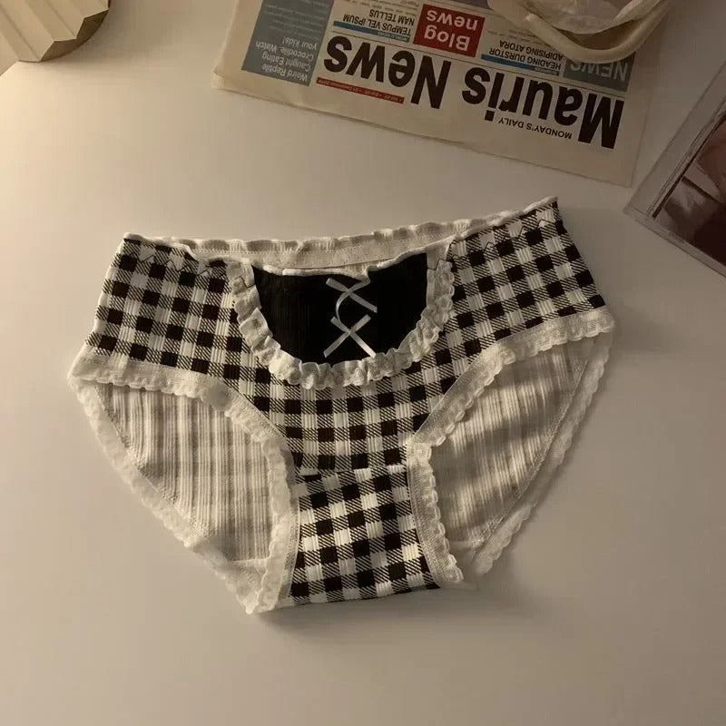 Cute Lolita Bow Cotton Briefs – Antibacterial & Comfortable