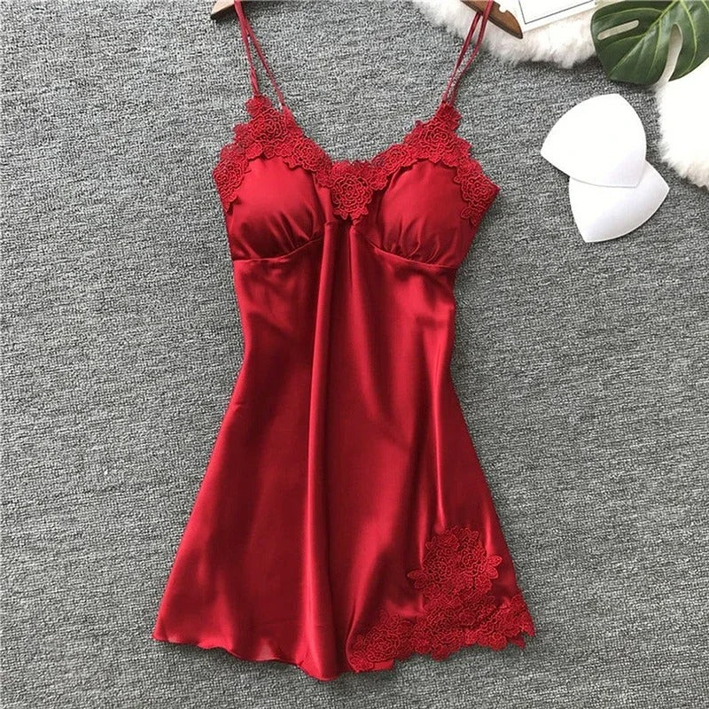 Sexy Satin Halter Nightgown - Spring & Summer Strappy Pajamas