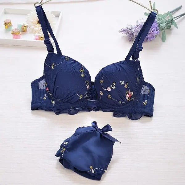 Cute Japanese Push-Up Bra Set - Comfortable & Beautiful Lingerie
