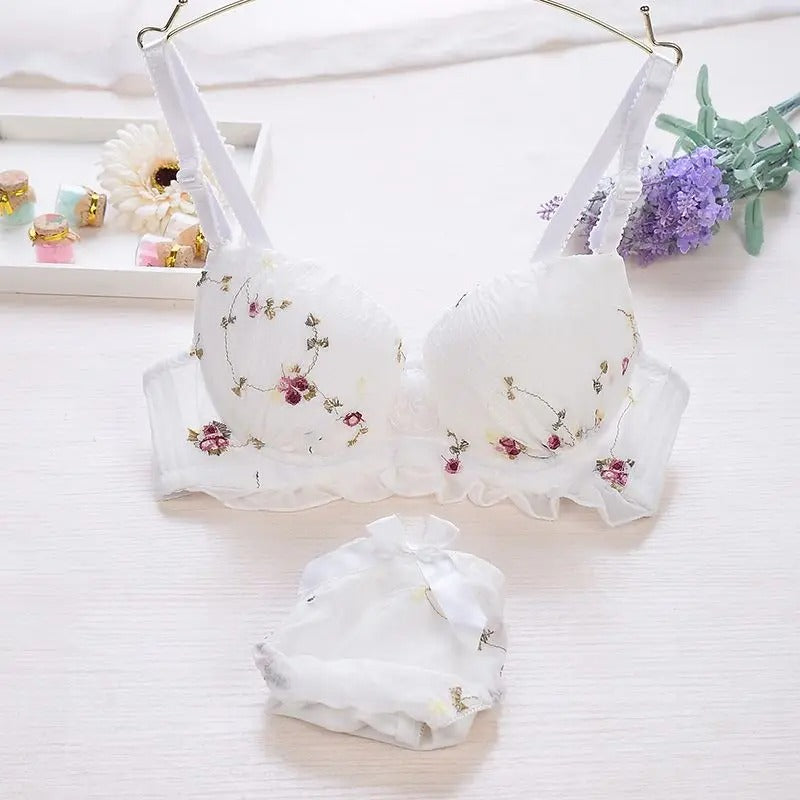 Cute Japanese Push-Up Bra Set - Comfortable & Beautiful Lingerie